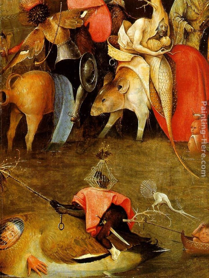 Hieronymus Bosch Temptation of St. Anthony, detail of the central panel